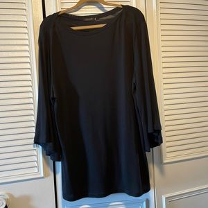 Black, bell-sleeved tunic NWOT